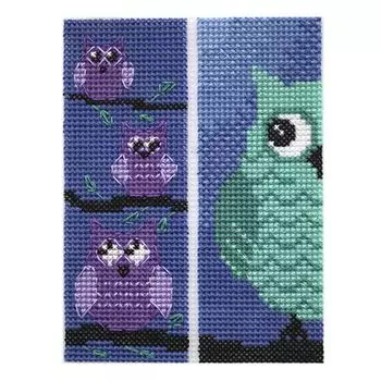 П-0028 Набор для вышивания на пластиковой канве Hobby &amp; Pro Kids Закладка 'Сова', 12*16 см