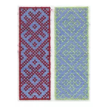 П-0029 Набор для вышивания на пластиковой канве Hobby &amp; Pro Kids 'Вологодские узоры', 10,4*14,6 см