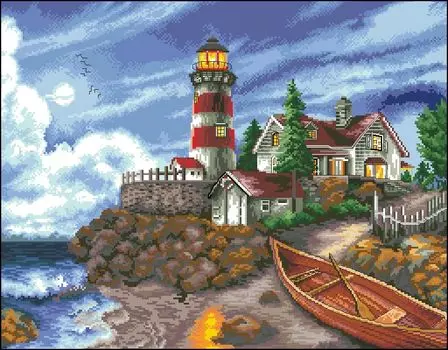 П-012 Канва с рисунком 'Гелиос' 'Маяк', 41,5х53 см