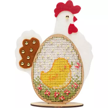 П-07 Набор для вышивания крестом на основе Созвездие 'Курочка' 8,5*12см