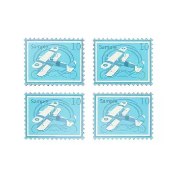 P-3010 Декоративный элемент 'Марка', 27x37 мм, упак./4 шт.