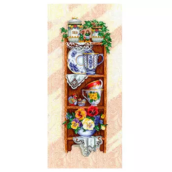 П-34 Набор для вышивания 'Полка с чашками', 32*72 см