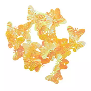 Пайетки 'бабочки', 18*23 мм, упак./10 гр., 'Астра' (91 желто-лимонный)