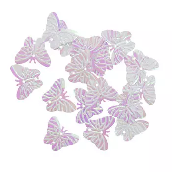 Пайетки 'бабочки', 18*23 мм, упак./10 гр., 'Астра' (319 св.-розовый перламутр)