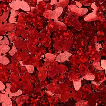 Пайетки 'Бабочки' #281, 10мм, 10гр, Astra&amp;Craft (50103 красный голографик)