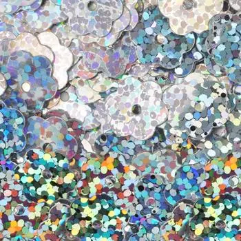 Пайетки 'цветочки', 10 мм, упак./10 гр., Astra&amp;Craft (50112 серебро голограмма)