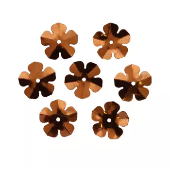 Пайетки 'цветочки', 16 мм, упак./10 гр., 'Астра' (14 коричневый)