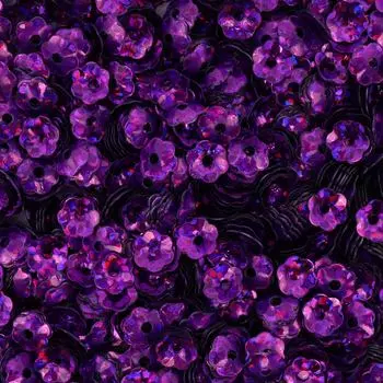 Пайетки 'Цветочки объемные (чаша)' # 387, 5мм, 10гр Astra&amp;Craft (50127 сиреневый голограмма)