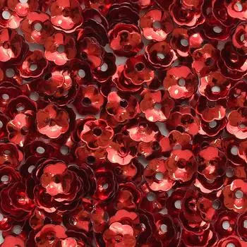 Пайетки 'Цветочки объемные (чаша)' # 387, 5мм, 10гр Astra&amp;Craft (03 красный)