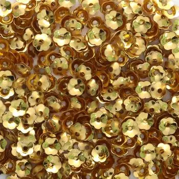 Пайетки 'Цветочки объемные (чаша)' # 387, 5мм, 10гр Astra&amp;Craft (A6 светлое золото)