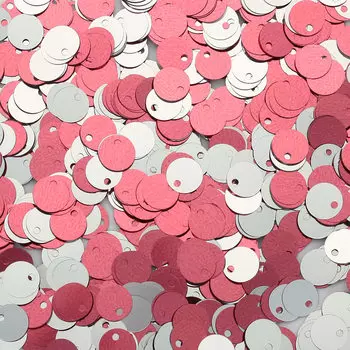 Пайетки двусторонние 6мм, Astra&amp;Craft 10гр (2417 коралловый-серебро)