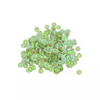 Пайетки граненые, 6 мм, упак./10 гр., 'Астра' (85 салатовый)