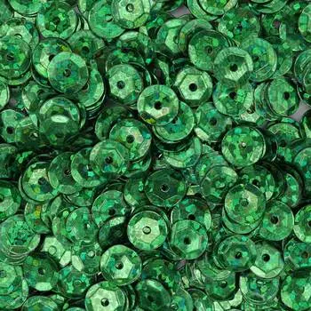 Пайетки граненые, 6 мм, упак./10 гр., Astra&amp;Craft (50104 зеленый голограмма)