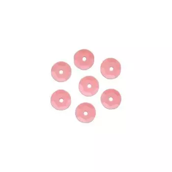 Пайетки граненые, 6 мм, упак./10 гр., 'Астра' (А0100 св.-розовый матовый)