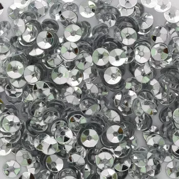 Пайетки граненые объемные (чаша), #8, 4мм, 10гр Astra&amp;Craft (1 серебро)