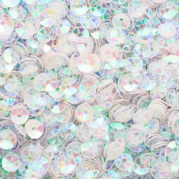 Пайетки граненые объемные (чаша), #8, 4мм, 10гр Астра (119 светло-розовый перламутр)