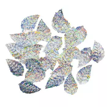 Пайетки 'листочки', 13*25 см, упак./10 гр., 'Астра' (50112 серебро голограмма)