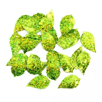 Пайетки 'листочки', 13*25 см, упак./10 гр., Astra&amp;Craft (50105 св.-зеленый голограмма)