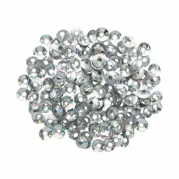 Пайетки объемные (чаша), #30, 6мм, 10гр Astra&amp;Craft (50112 серебро голографик)