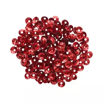 Пайетки объемные (чаша), #30, 6мм, 10гр Astra&amp;Craft (50103 красный голографик)