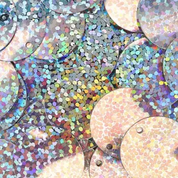 Пайетки плоские, 20 мм, упак./10 гр., Astra&amp;Craft (50112 серебро голограмма)