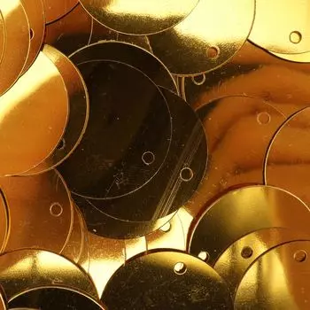 Пайетки плоские 25мм, Astra&amp;Craft 10г (A1 золото)