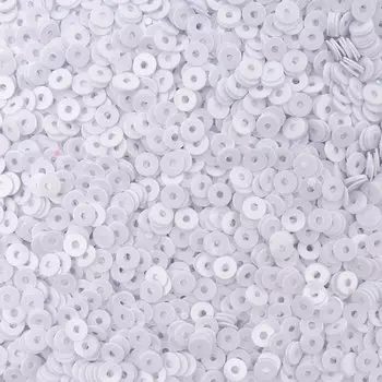 Пайетки плоские, 3 мм, упак./10 гр., Astra&amp;Craft (L010 белый матовый)