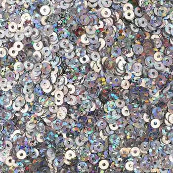 Пайетки плоские, 3 мм, упак./10 гр., Astra&amp;Craft (50112 серебро голограмма)