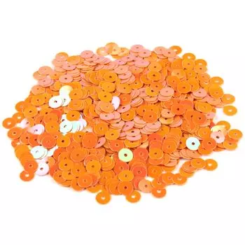 Пайетки плоские, 6 мм, упак./10 гр., Astra&amp;Craft (88 оранжево-жёлтый кремовый)