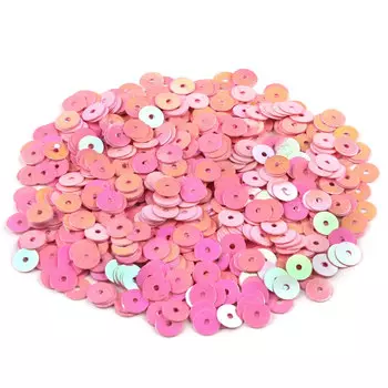 Пайетки плоские, 6 мм, упак./10 гр., Astra&amp;Craft (30 розовый голограмма)