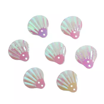 Пайетки 'ракушки', 14 мм, упак./10 гр., 'Астра' (319 св.-розовый перламутр)