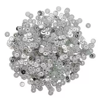 Пайетки рельефные, #14, 4мм, 10гр Astra&amp;Craft (1 серебро)
