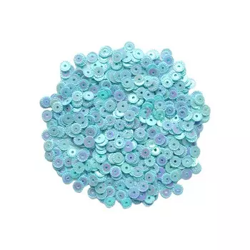 Пайетки рельефные, #14, 4мм, 10гр Astra&amp;Craft (17 голубой перламутр)