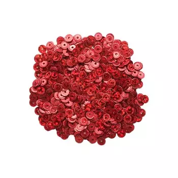 Пайетки рельефные, #14, 4мм, 10гр Astra&amp;Craft (50103 красный голографик)