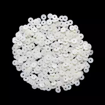 Пайетки рельефные, #14, 4мм, 10гр Astra&amp;Craft (036 белый перламутр)