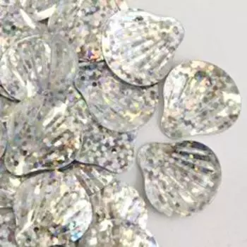 Пайетки SF02(SH) фигурные голограф. РТО 'Colibry' (57 серебро)