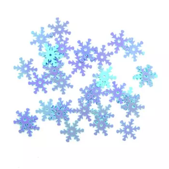 Пайетки 'снежинки' 13мм, Astra&amp;Craft 10г (17 св.-бирюзовый)