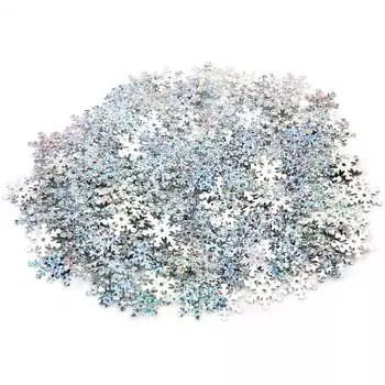 Пайетки 'снежинки' 13мм, Astra&amp;Craft 10г (50112 серебро голограмма)