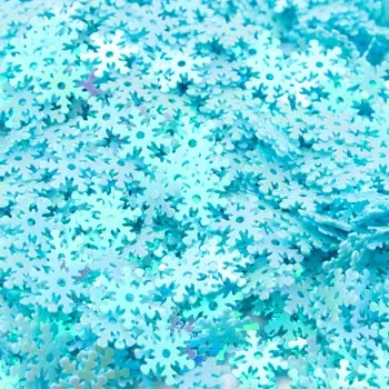 Пайетки 'Снежинки', 7 мм, Astra&amp;Craft, 10г (17 светло-бирюзовый)