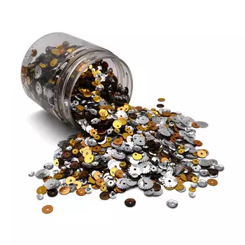 Пайетки в банке 'Металлик' 70 гр, набор 7 цветов, Astra&amp;Craft