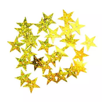 Пайетки 'звездочки', 20 мм, упак./10 гр., Astra&amp;Craft (А20 золото голограмма)
