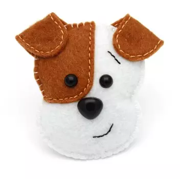 PB002 Набор для изготовления броши 'Пёс' белый