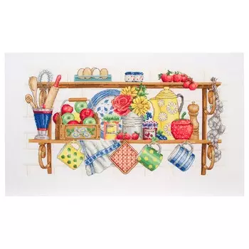 PCE757 Набор для вышивания Anchor 'Кухонная полка' 20х38 см