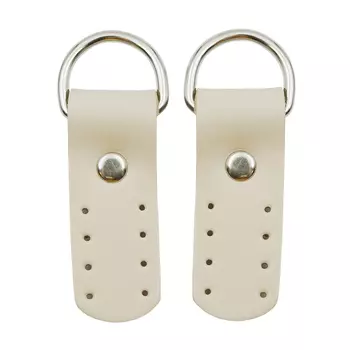 Петельки для сумки кожаные 2*5,4см , дизайн №911, 100% кожа, уп.2шт (83 бежевый)