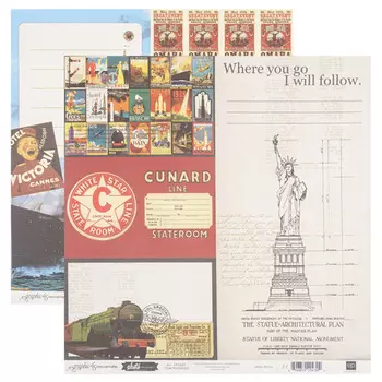 PFG9002 Бумага 30*30 см All Aboard