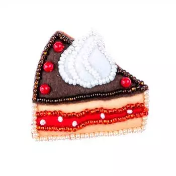 ПФСБ-1508 Набор для изготовления текстильной игрушки серия Сладкие брошки 'ШОКОЛАДНОЕ ПИРОЖНОЕ'