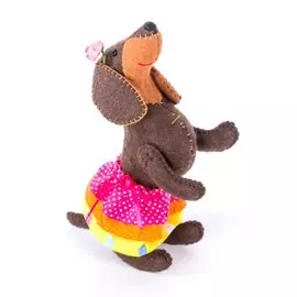 ПФЗД-1010 Набор для изготовления текстильной игрушки серия из фетра Забавные друзья 'Красотка' 10*18,5см