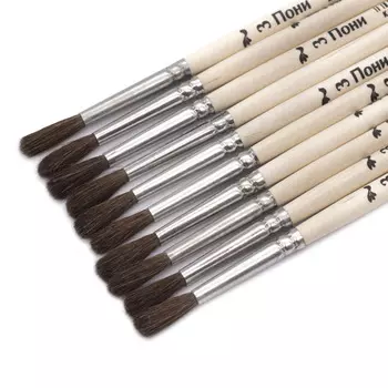 ПК-12043 Кисть школьная из волоса пони №3