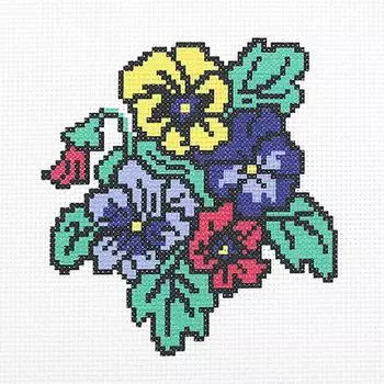 ПК-172 Набор (рис/канв.мулине) Hobby&amp;Pro 'Нежный букетик' 22*22см