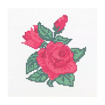 ПК-173 Набор (рис/канв.мулине) Hobby&amp;Pro 'Бархатные розы' 22*22см
